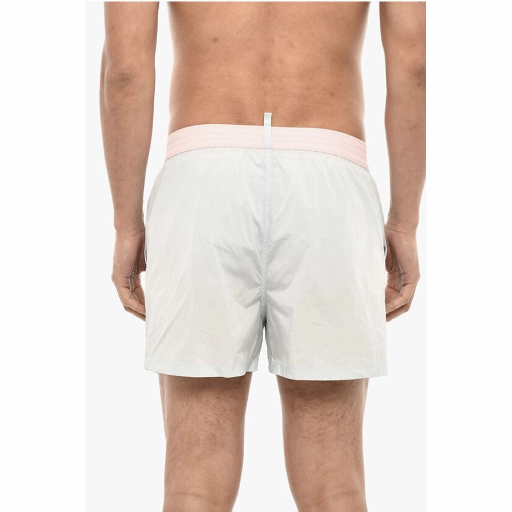 Dsquared Contrasting Desing Swim Short with Men's Print