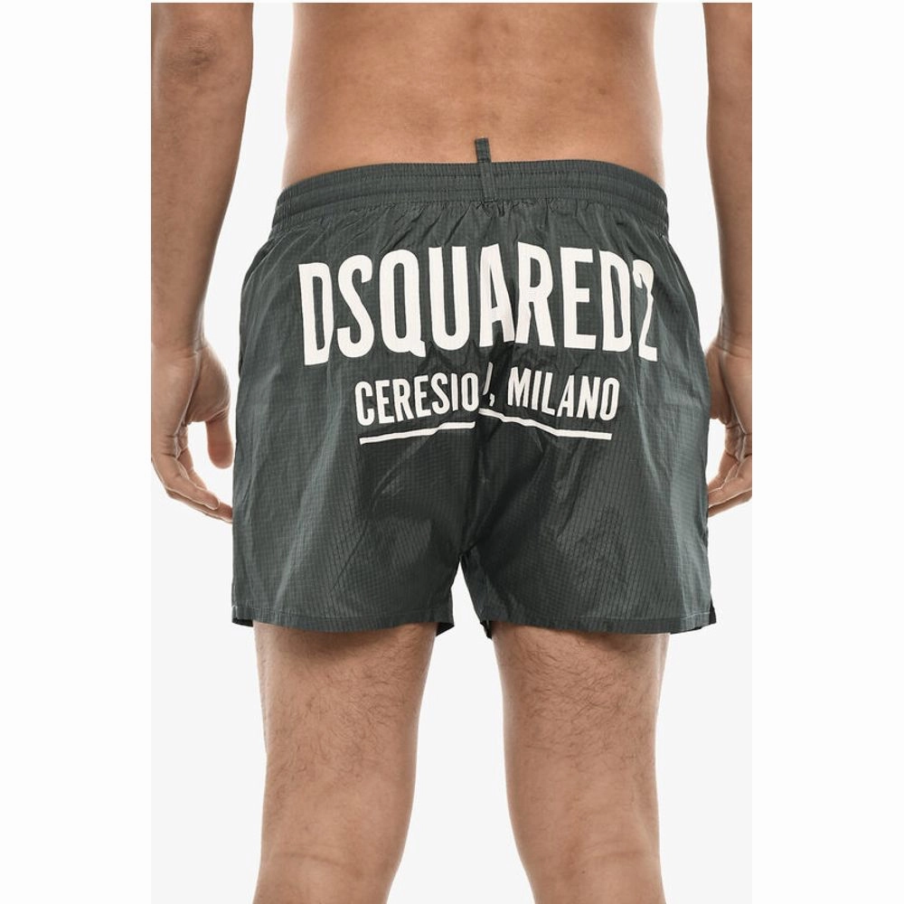 Dsquared Logo Print MIDI Boxer Men's Swimsuit