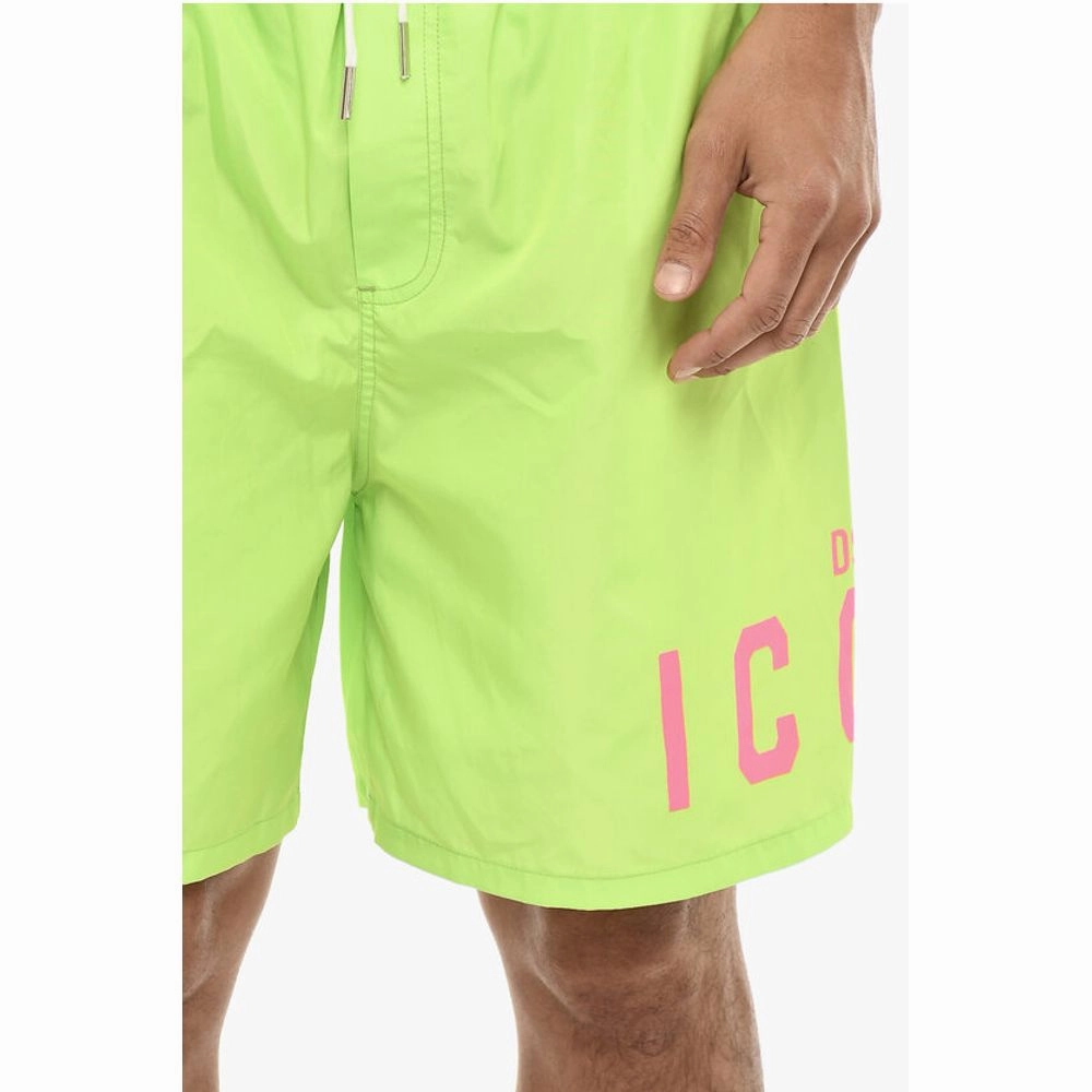 Dsquared Neon Swim Shorts With Logo Men's Print