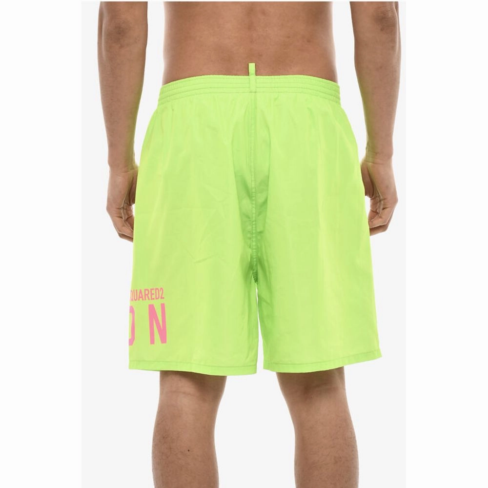 Dsquared Neon Swim Shorts With Logo Men's Print
