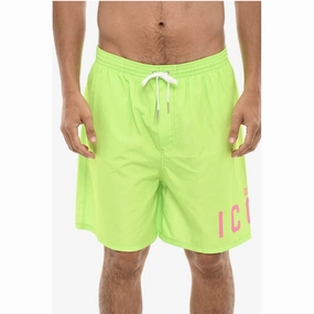 Dsquared Neon Swim Shorts With Logo Men's Print