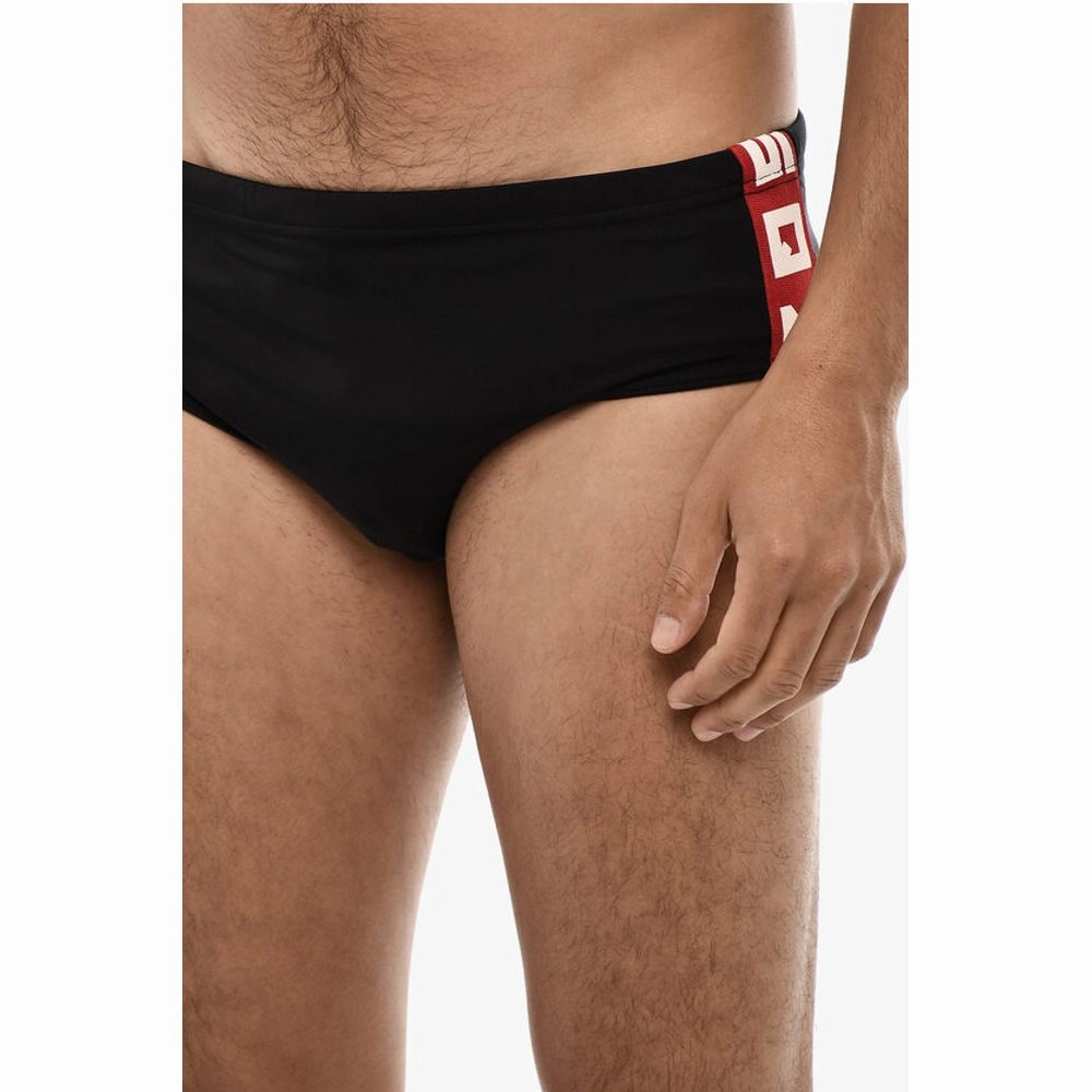 Dsquared Slip Swimshorts With Logoed Contrasting Men's Bands