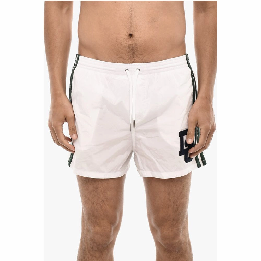 Dsquared Swim Short with Embossed Men's Logo