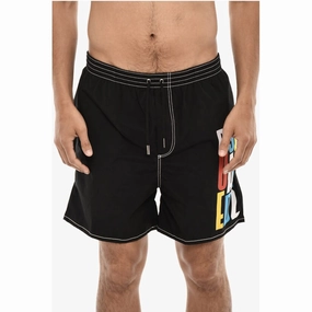 Dsquared Swim Short with multi Printed Men's Logo