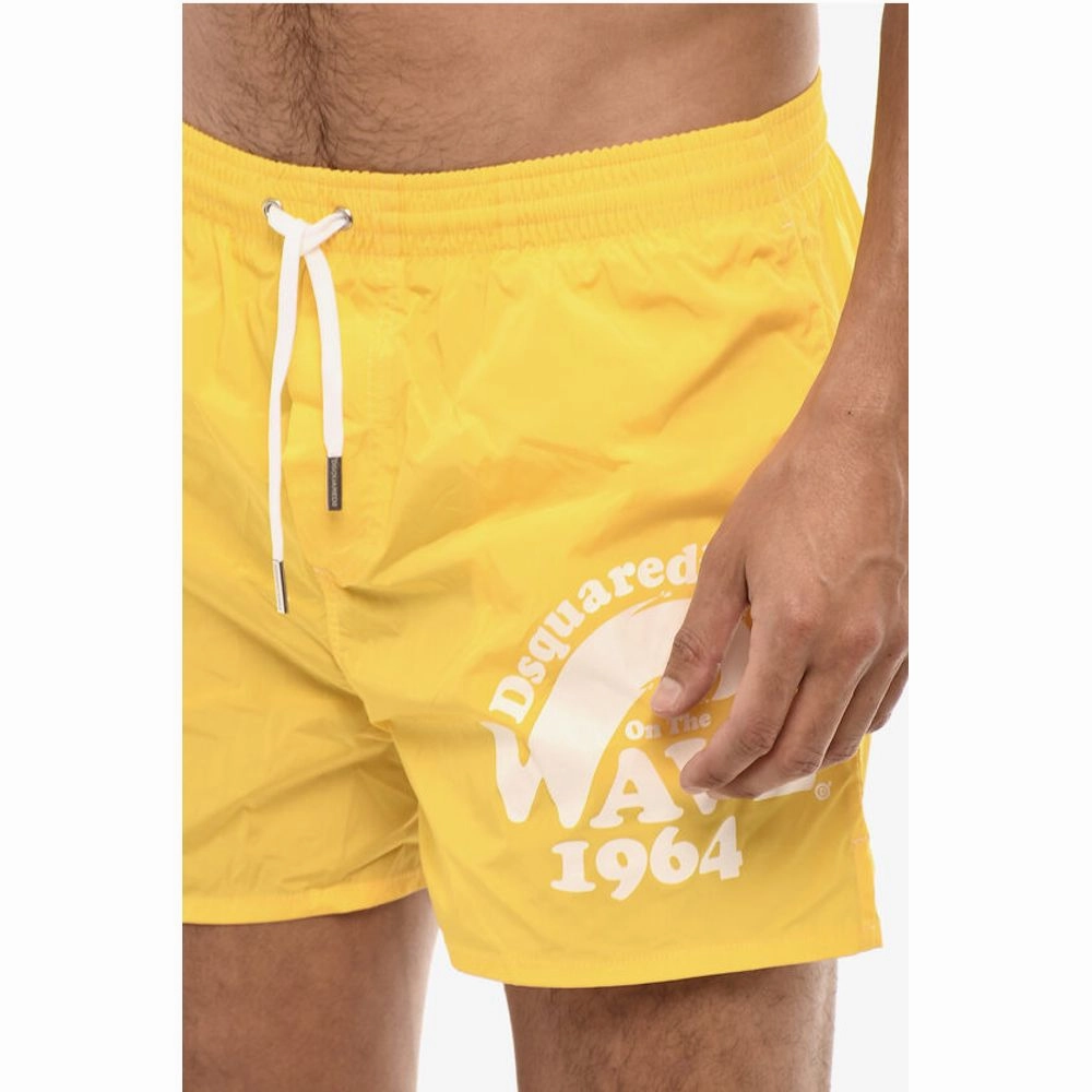 Dsquared Swim Short with Printed Men's Logo