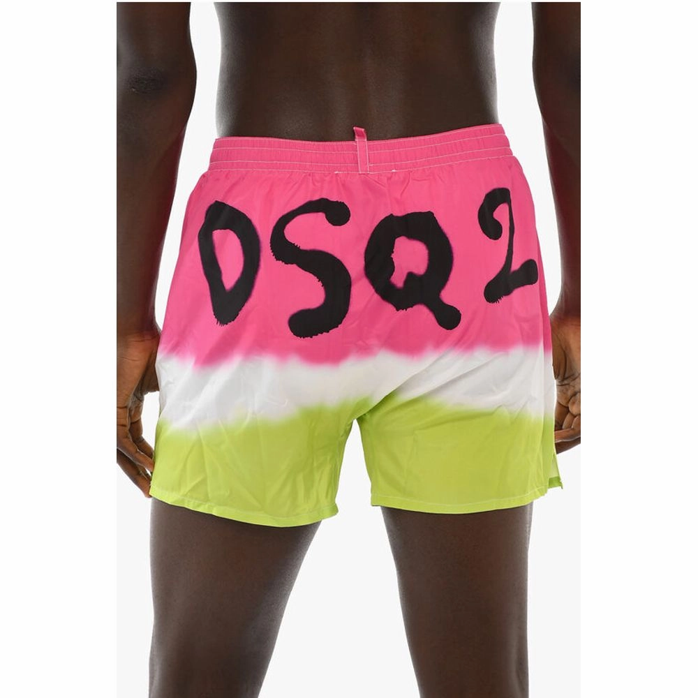 Dsquared Swim Shorts with Spray Effect Men's Logo