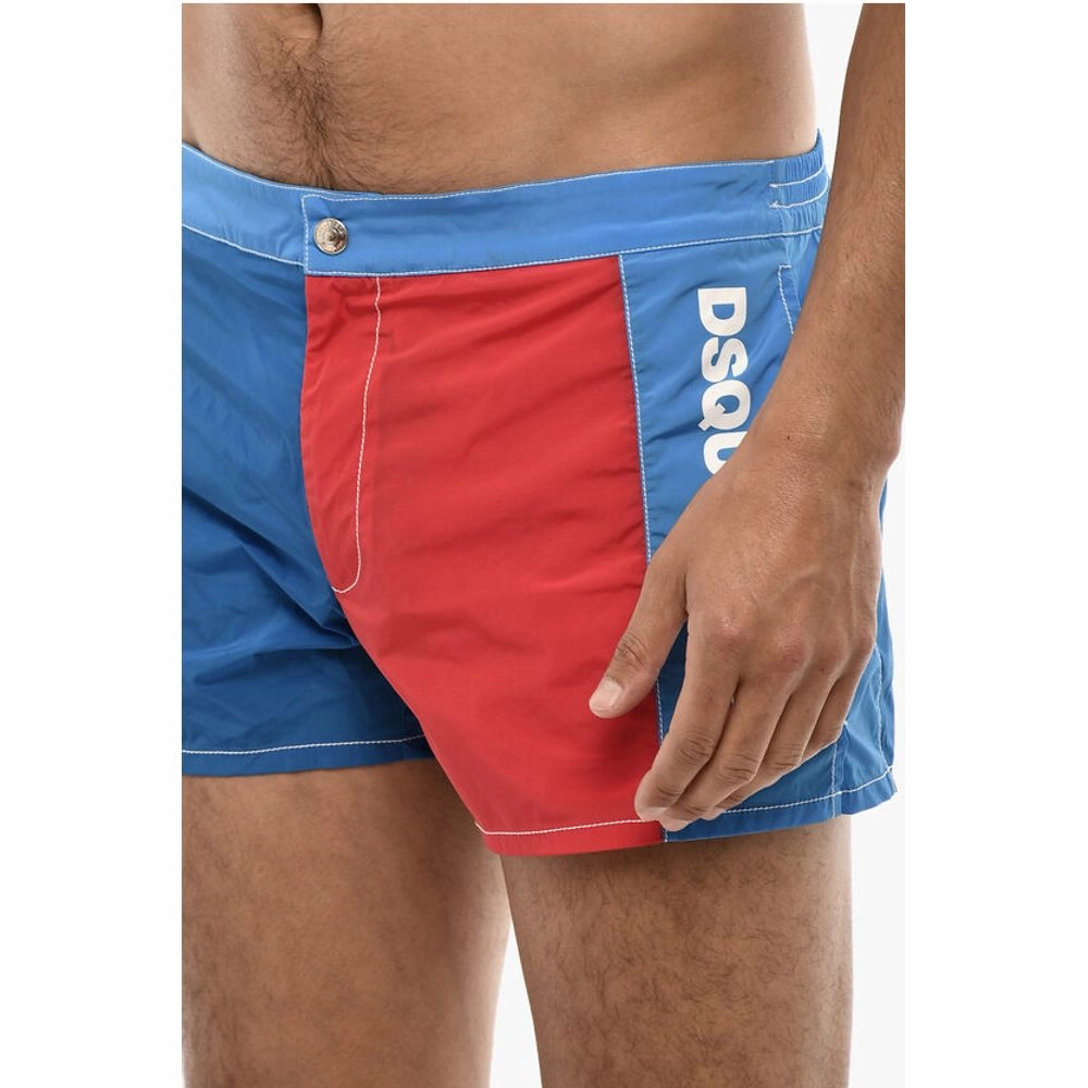 Dsquared Two-Tone Swim Shorts with Side Men's Logo