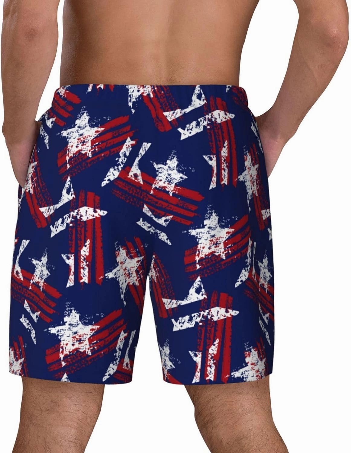 Duck Men's Swim Trunks with Compression Liner 2 in 1 Inseam Quick Dry Beach Shorts 7 inch Swimming Board Shorts