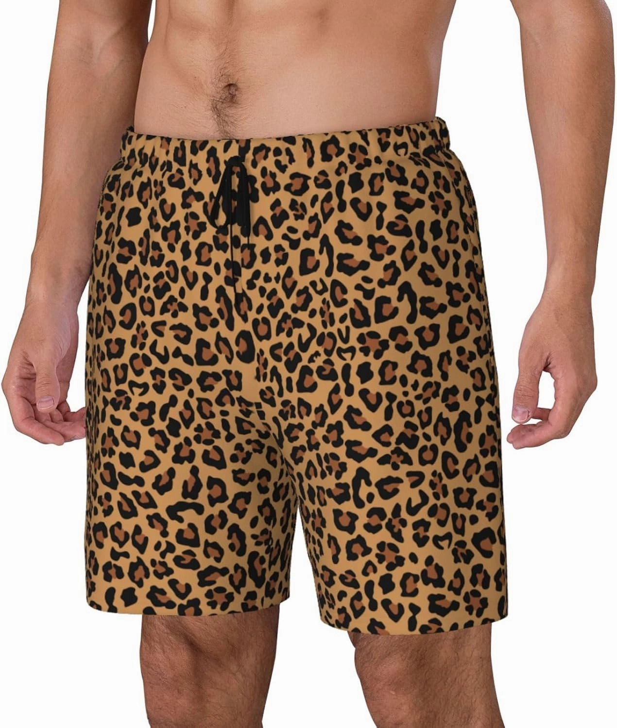 Duck Men's Swim Trunks with Compression Liner 2 in 1 Inseam Quick Dry Beach Shorts 7 inch Swimming Board Shorts