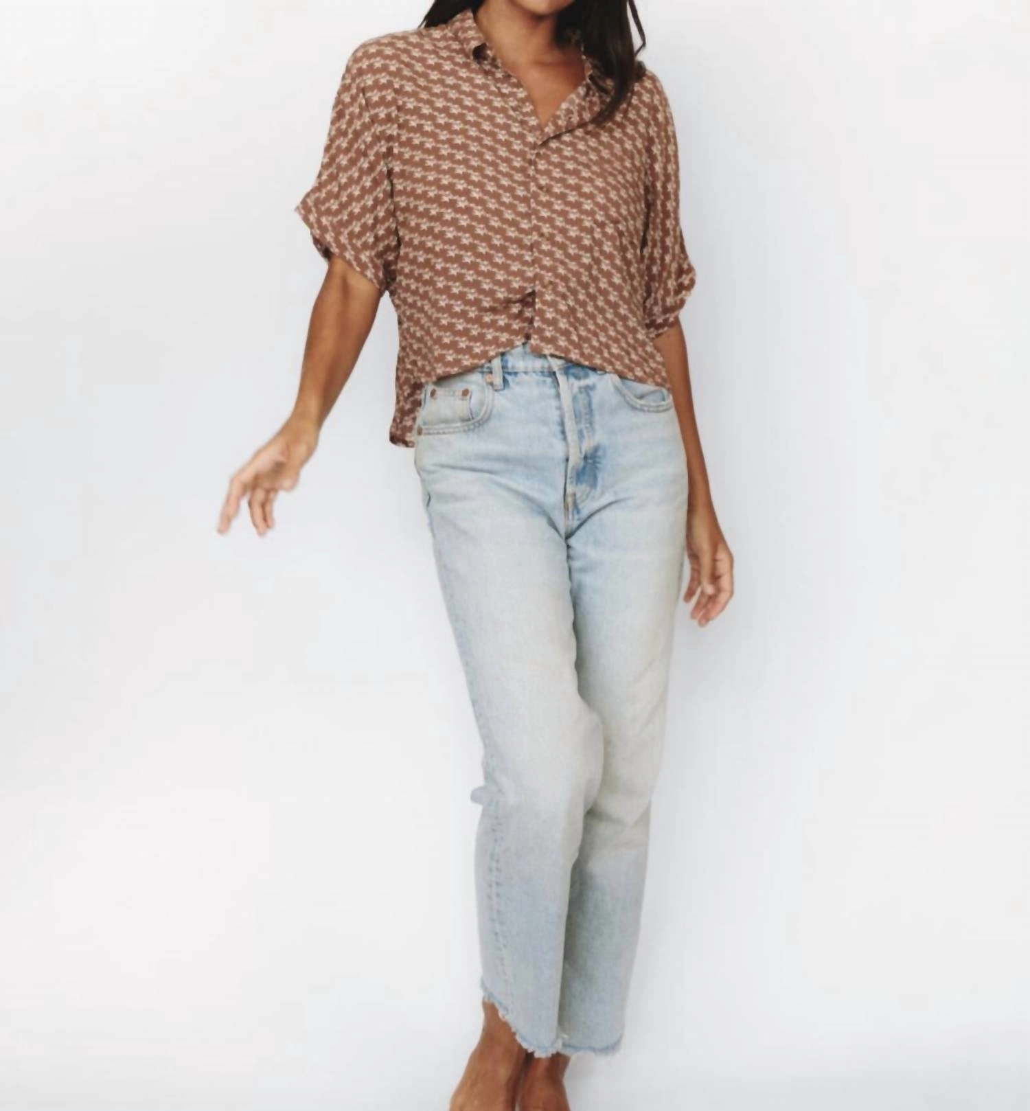 Dylan Cropped Top In Desert Flower