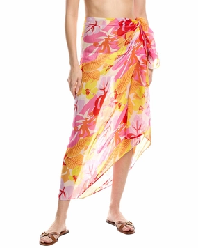 Echo Cut Out Floral Pareo Wrap
