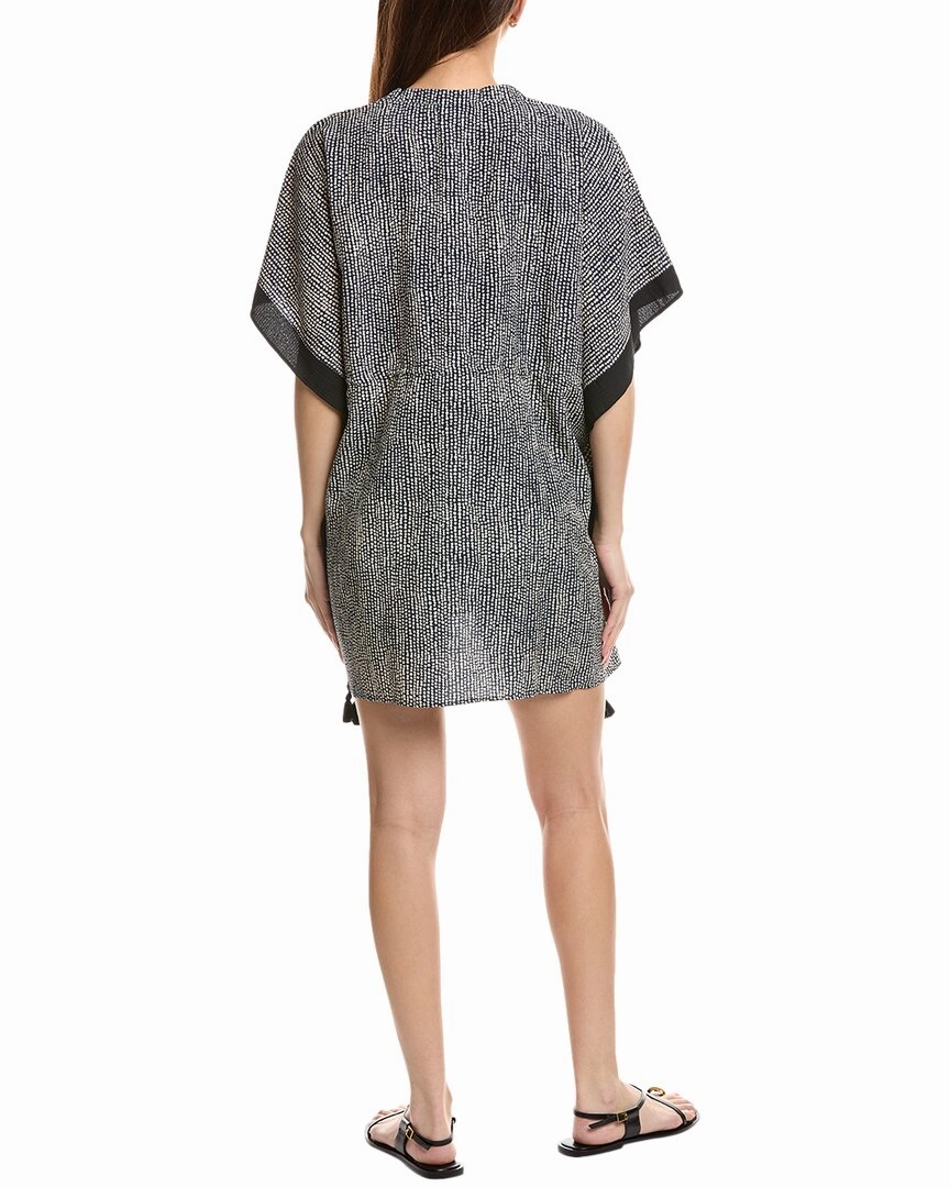 Echo Seersucker Butterfly Tassel Caftan