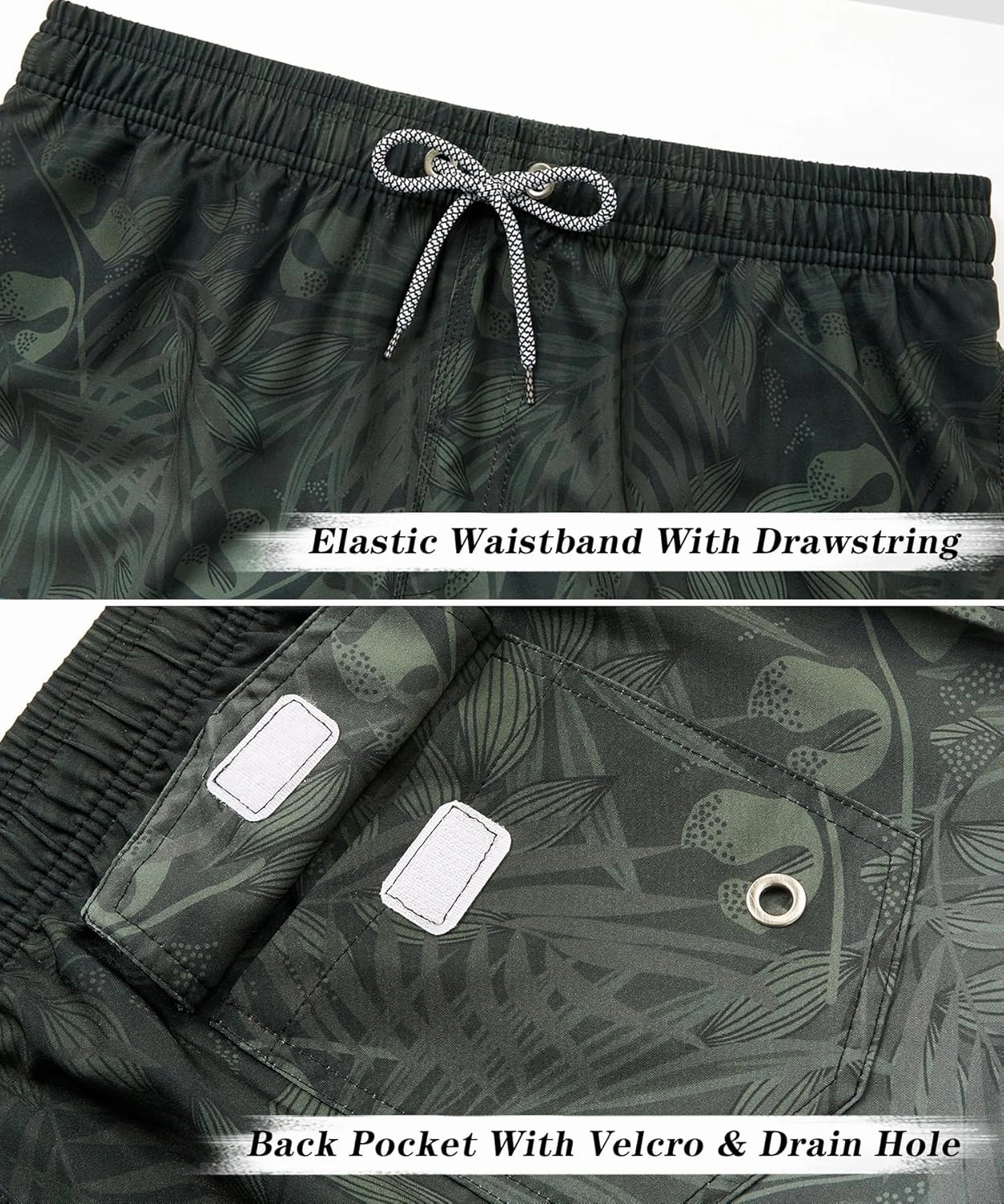ELETOP Men's Swim Trunks Quick Dry Bathing Suit Swimming Board Shorts Mesh Lining Beach Swimwear