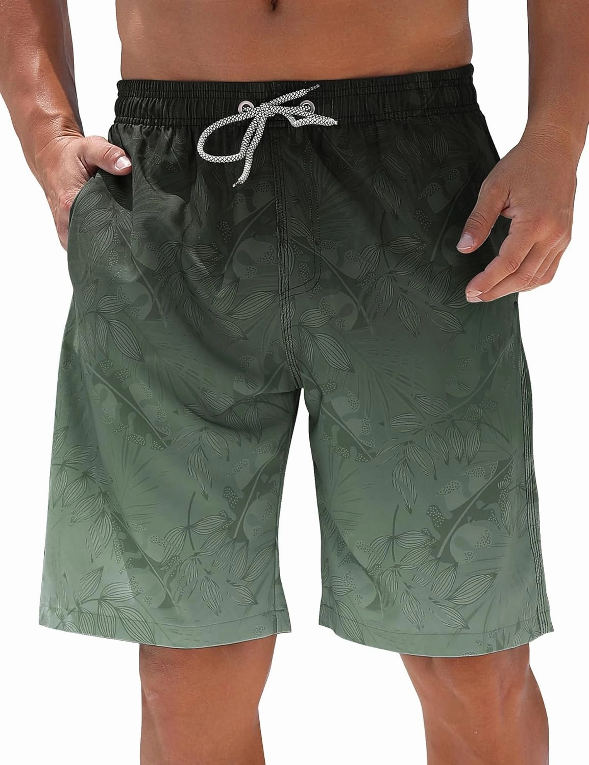 ELETOP Men's Swim Trunks Quick Dry Bathing Suit Swimming Board Shorts Mesh Lining Beach Swimwear