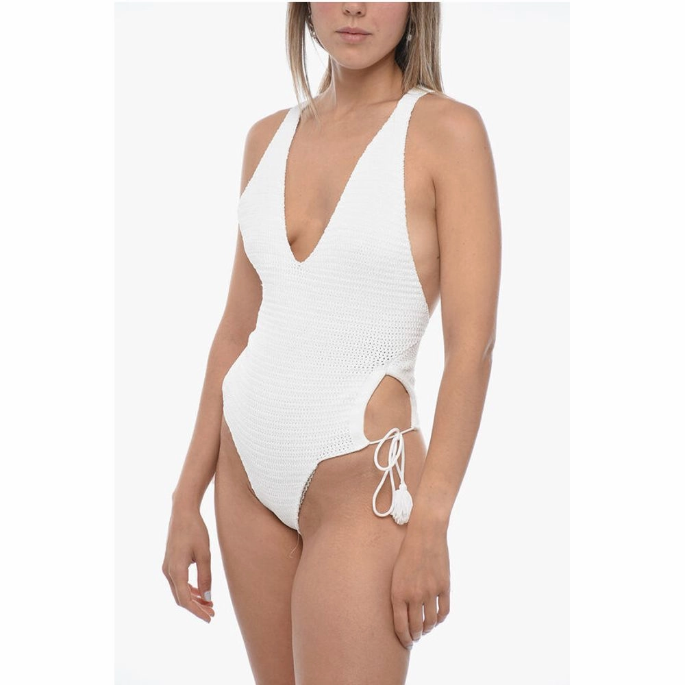 Elou Crochet One Piece Swimsuit with Cut-Out Women's Details