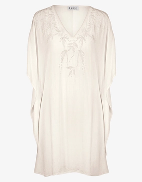 Embroidered Kaftan - Off White