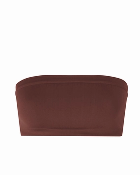 ENAMOURED Bandeau Bikini Bra Top | Maroon