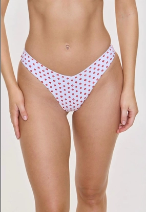 Enzo Cheeky Bikini Bottom In Daisy Dot Print