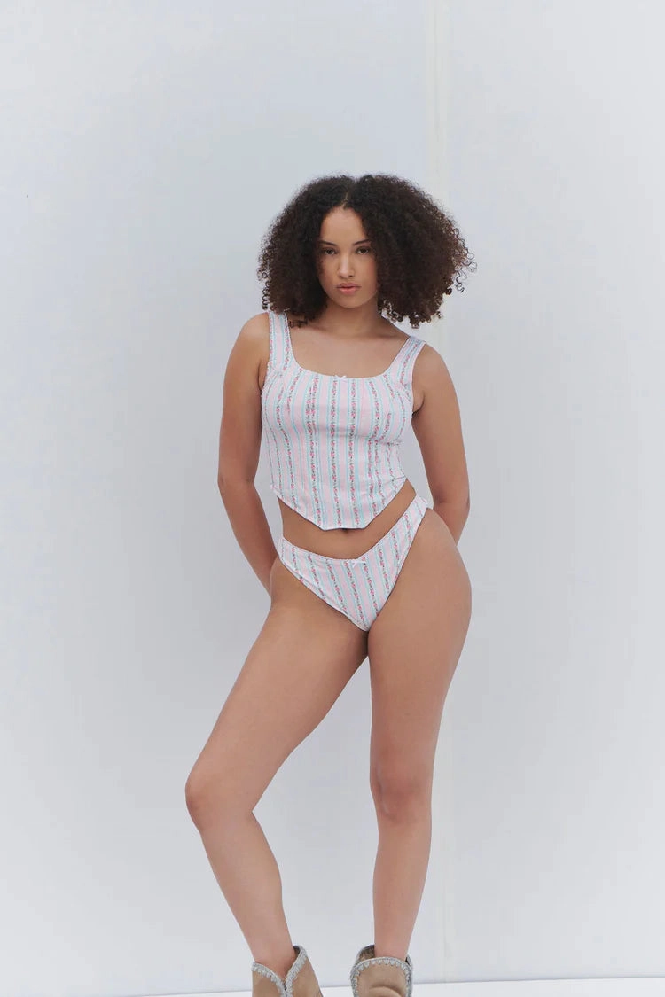 Enzo Floral Cheeky Bikini Bottom