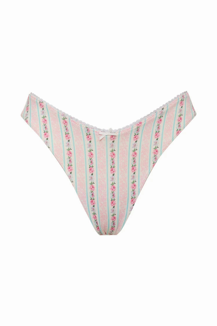 Enzo Floral Cheeky Bikini Bottom