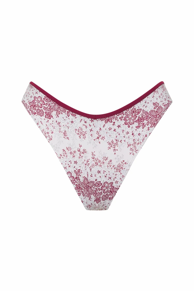 Enzo Floral Cheeky Bikini Bottom