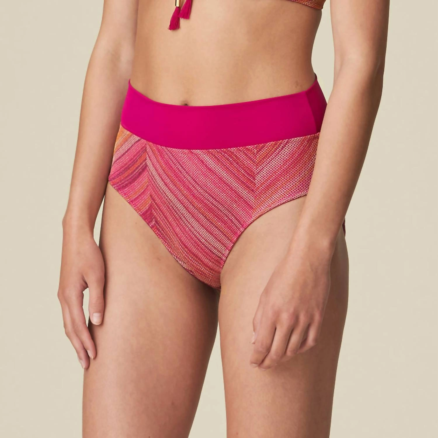 Esmee Cuffed Bikini Brief In Rose