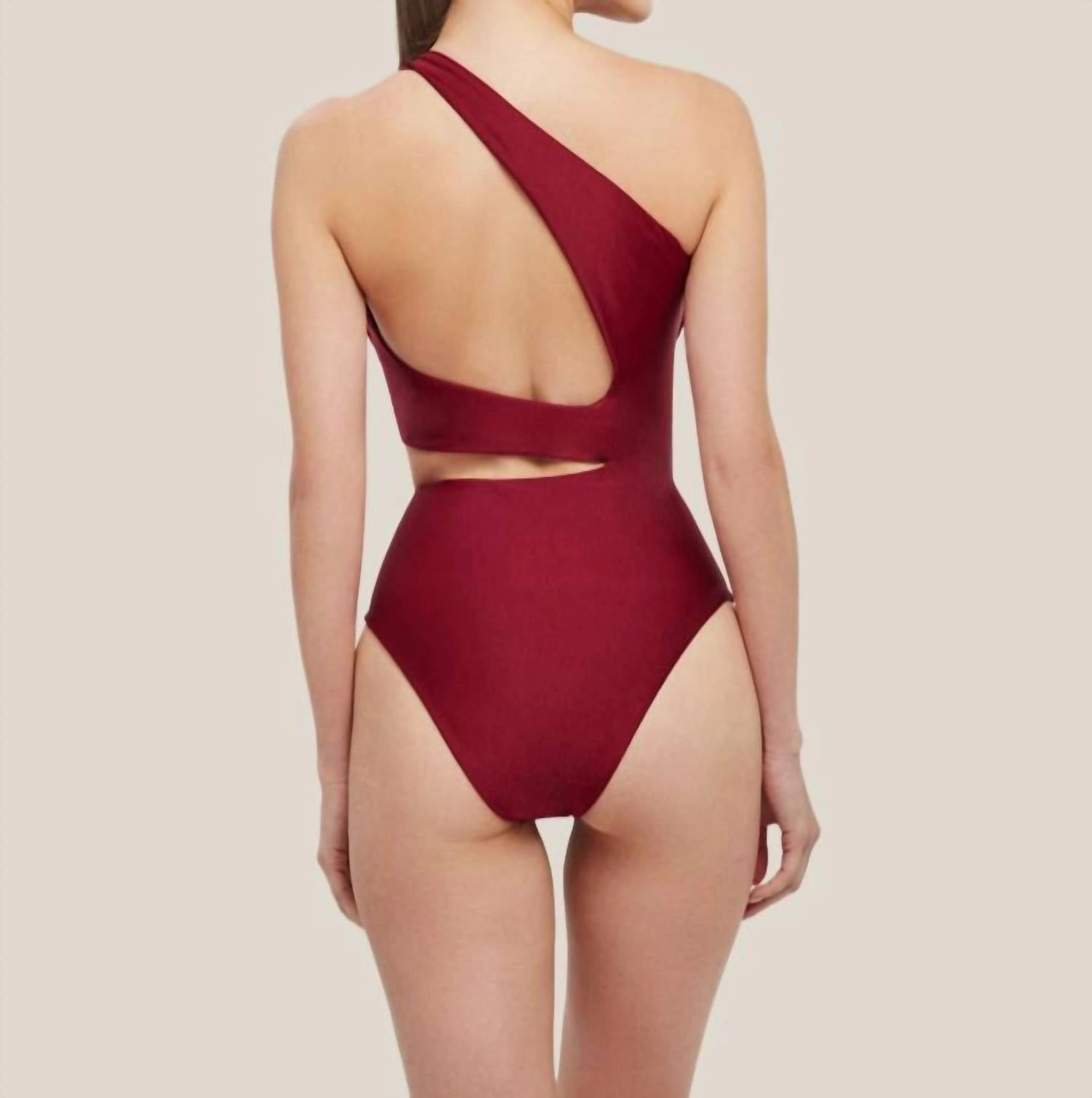 Etro Cut Out One Piece Swimsuit In Vino