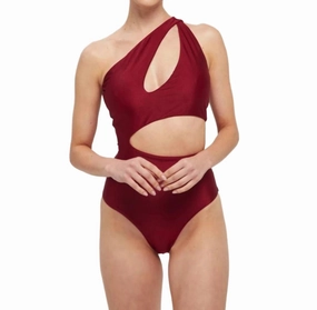 Etro Cut Out One Piece Swimsuit In Vino