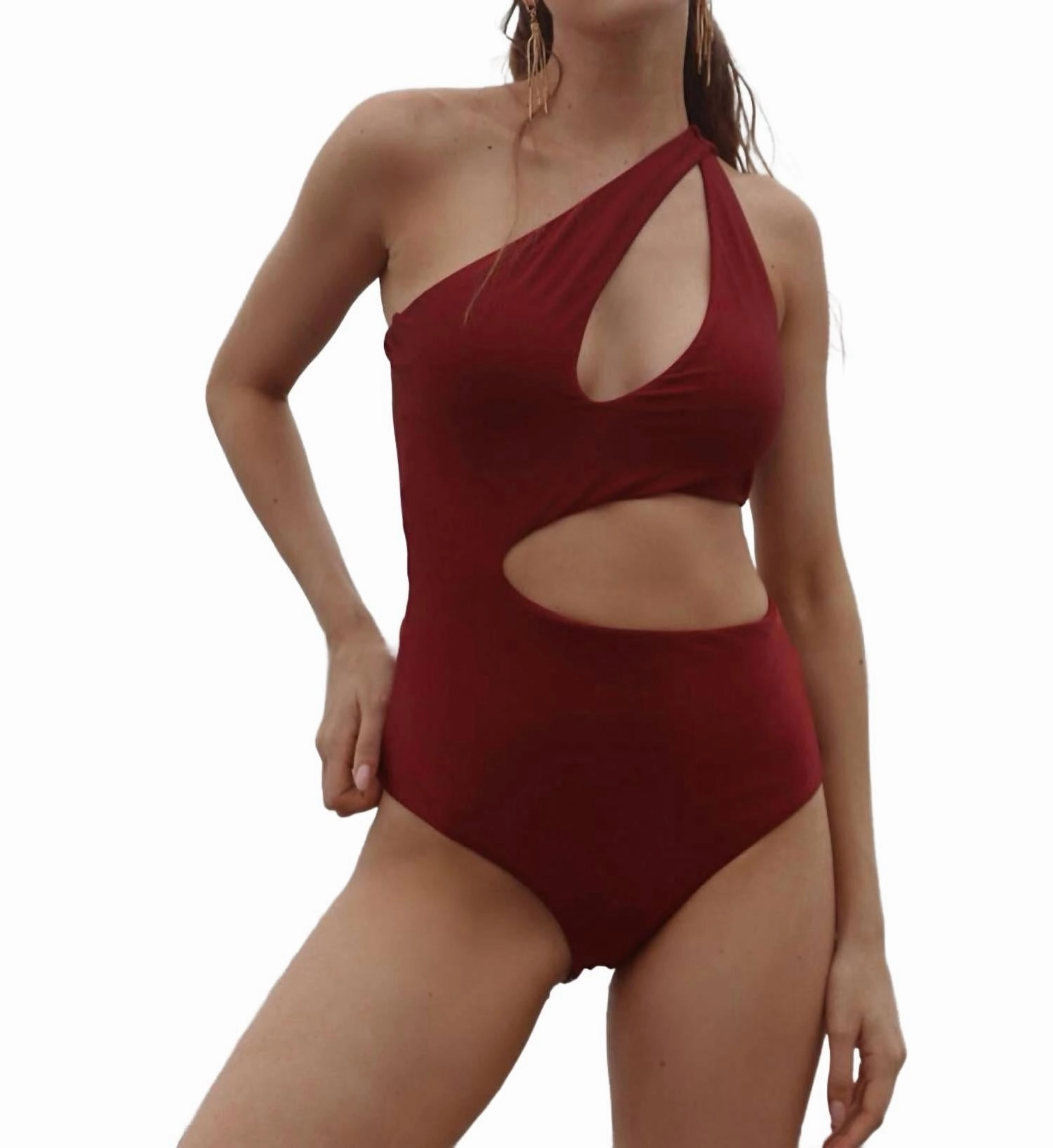 Etro Cut Out One Piece Swimsuit In Vino