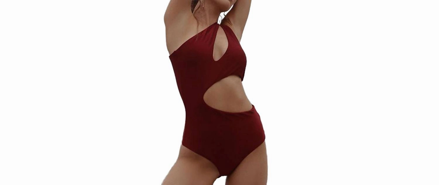 Etro Cut Out One Piece Swimsuit In Vino