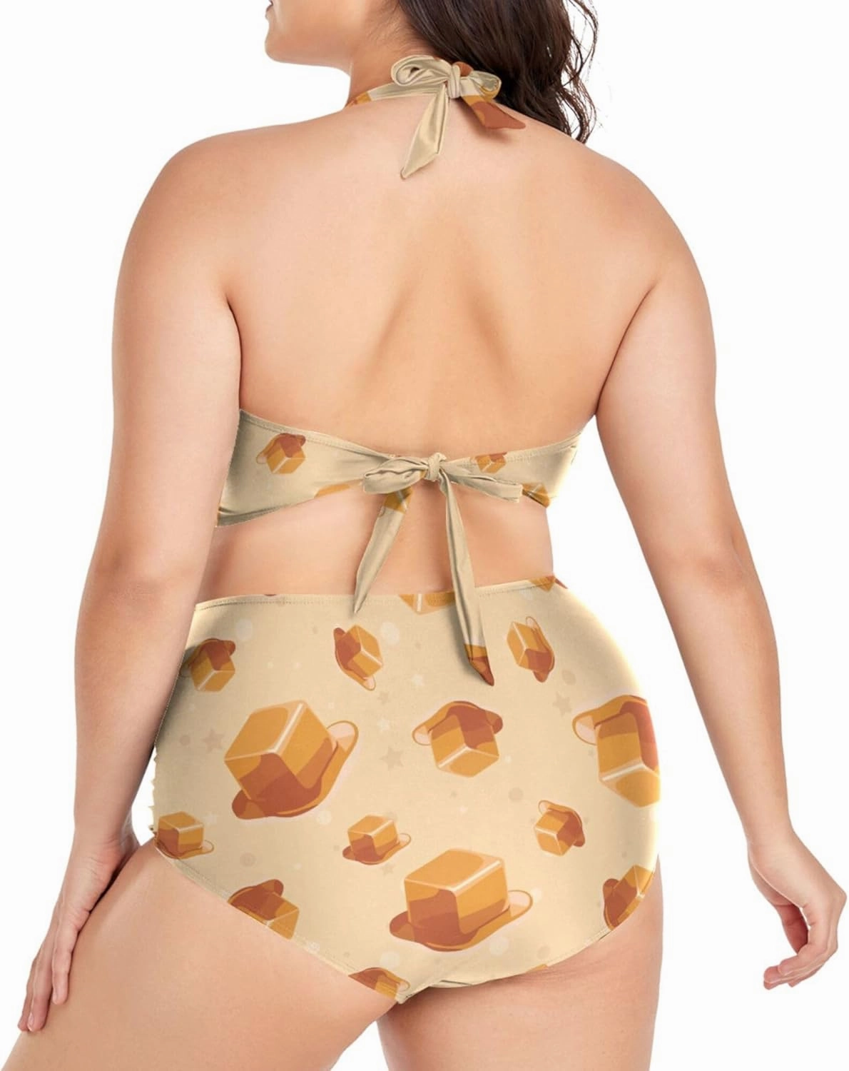 Exnundod Women Plus Size Bikini Set Duck Hunter Camouflage Two Piece Swimsuits High Waist Tummy Control Bathing Suit