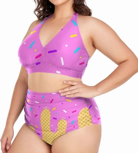 Exnundod Women Plus Size Bikini Set Duck Hunter Camouflage Two Piece Swimsuits High Waist Tummy Control Bathing Suit