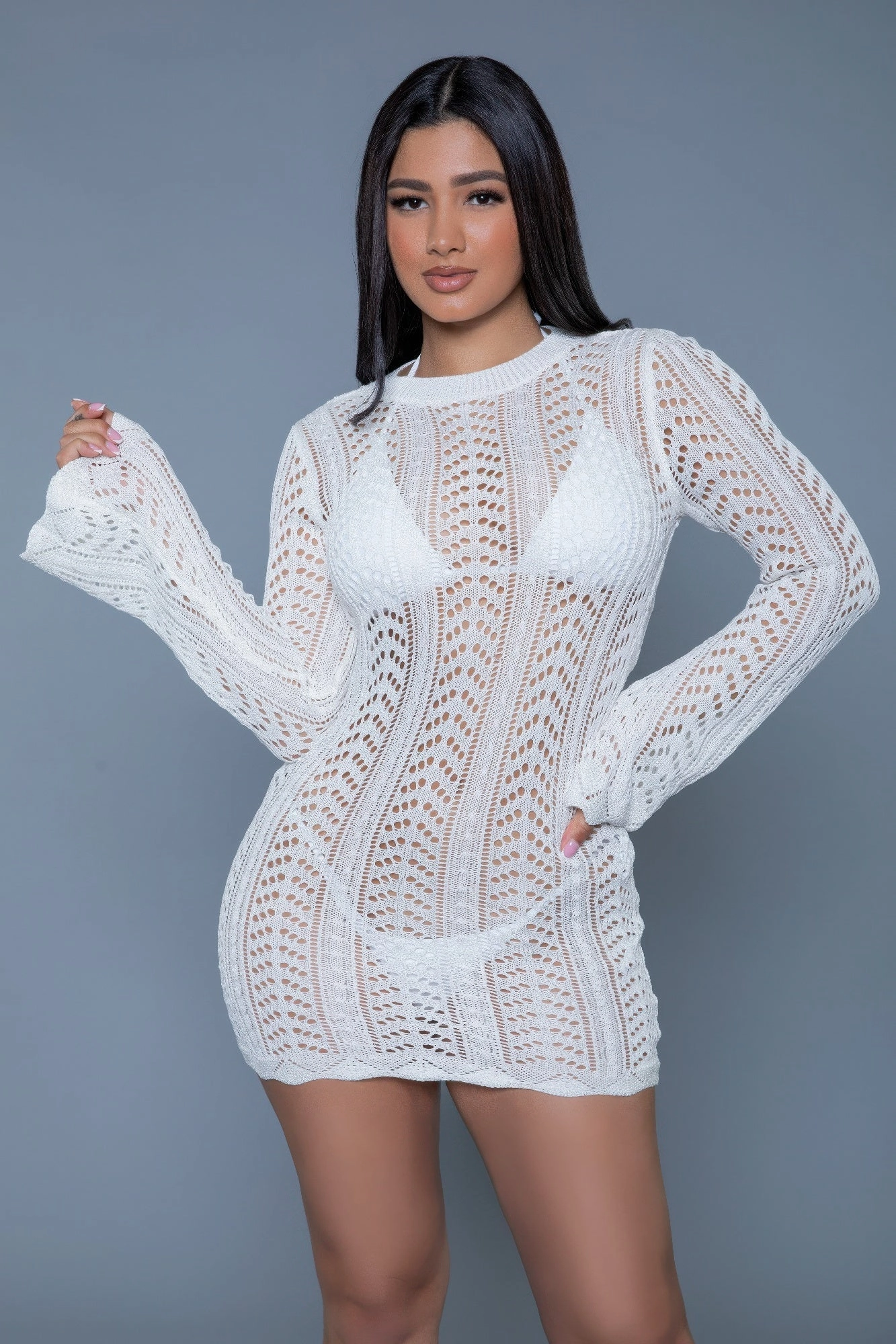 FASHNZFAB Kinsley Crochet Mini Dress