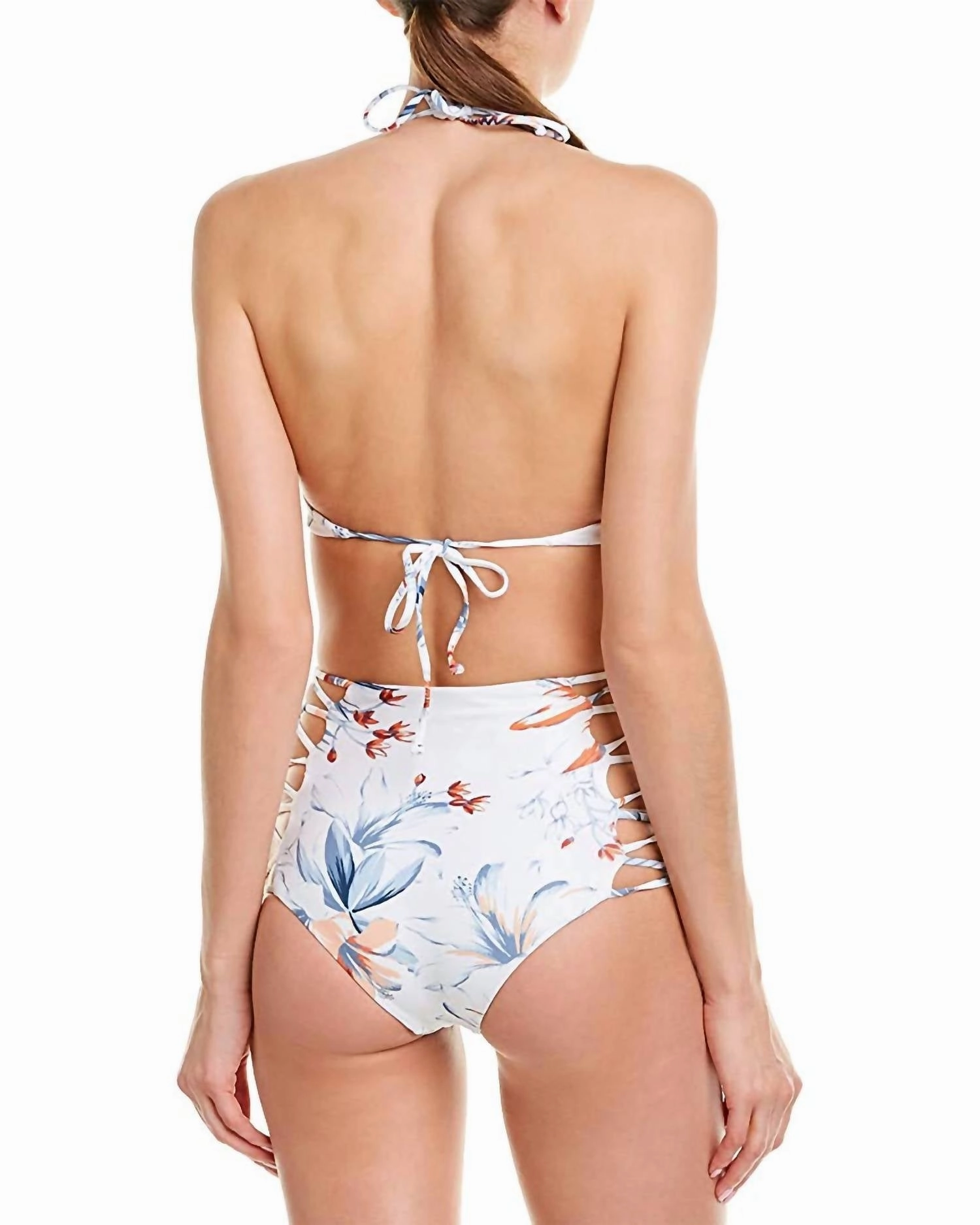 Fire Tripp Strappy Halter One Piece In Birds Of Paradise