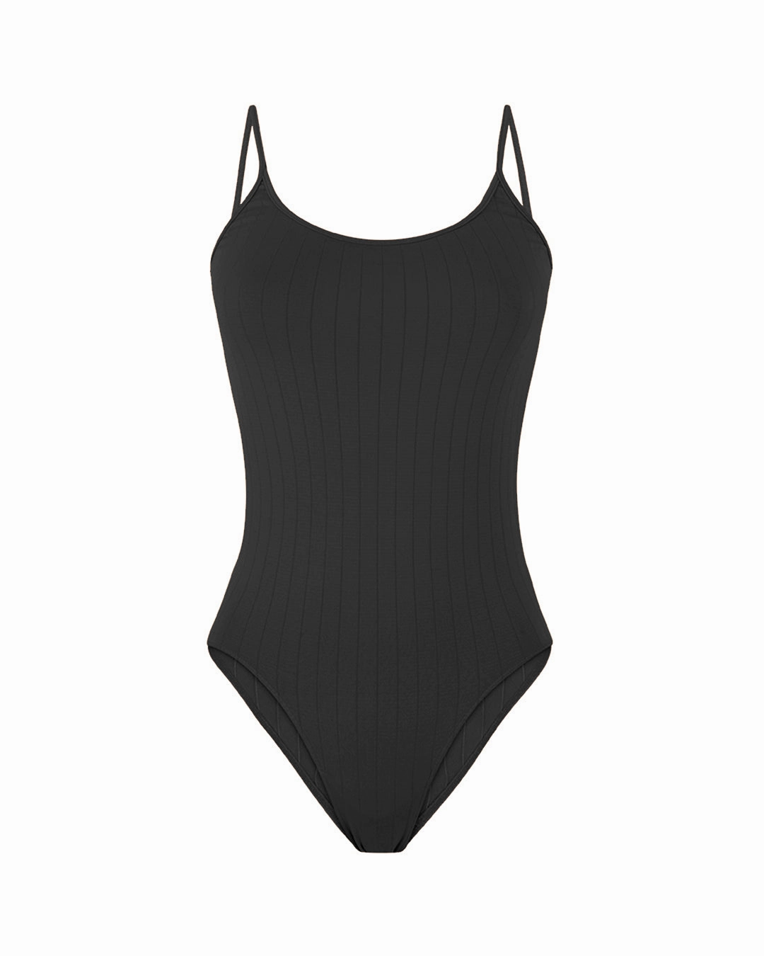 FLAT RIBBED GLORIOUS Body Swimsuit | Black