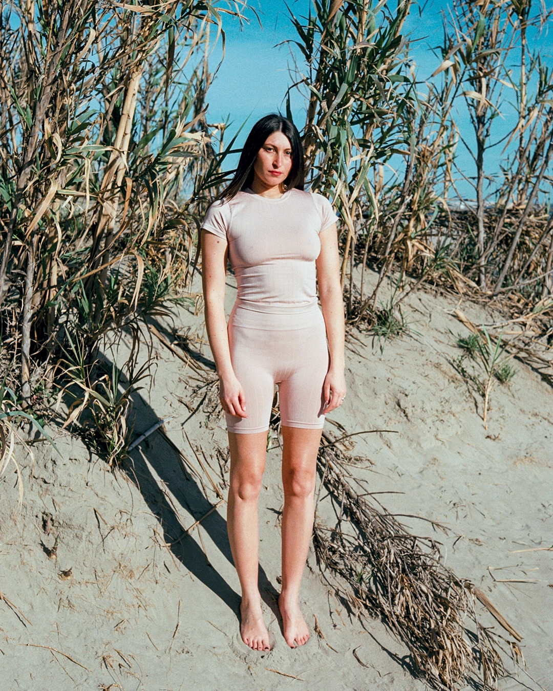 FLAT RIBBED SAPIENT T-Shirt | Blush