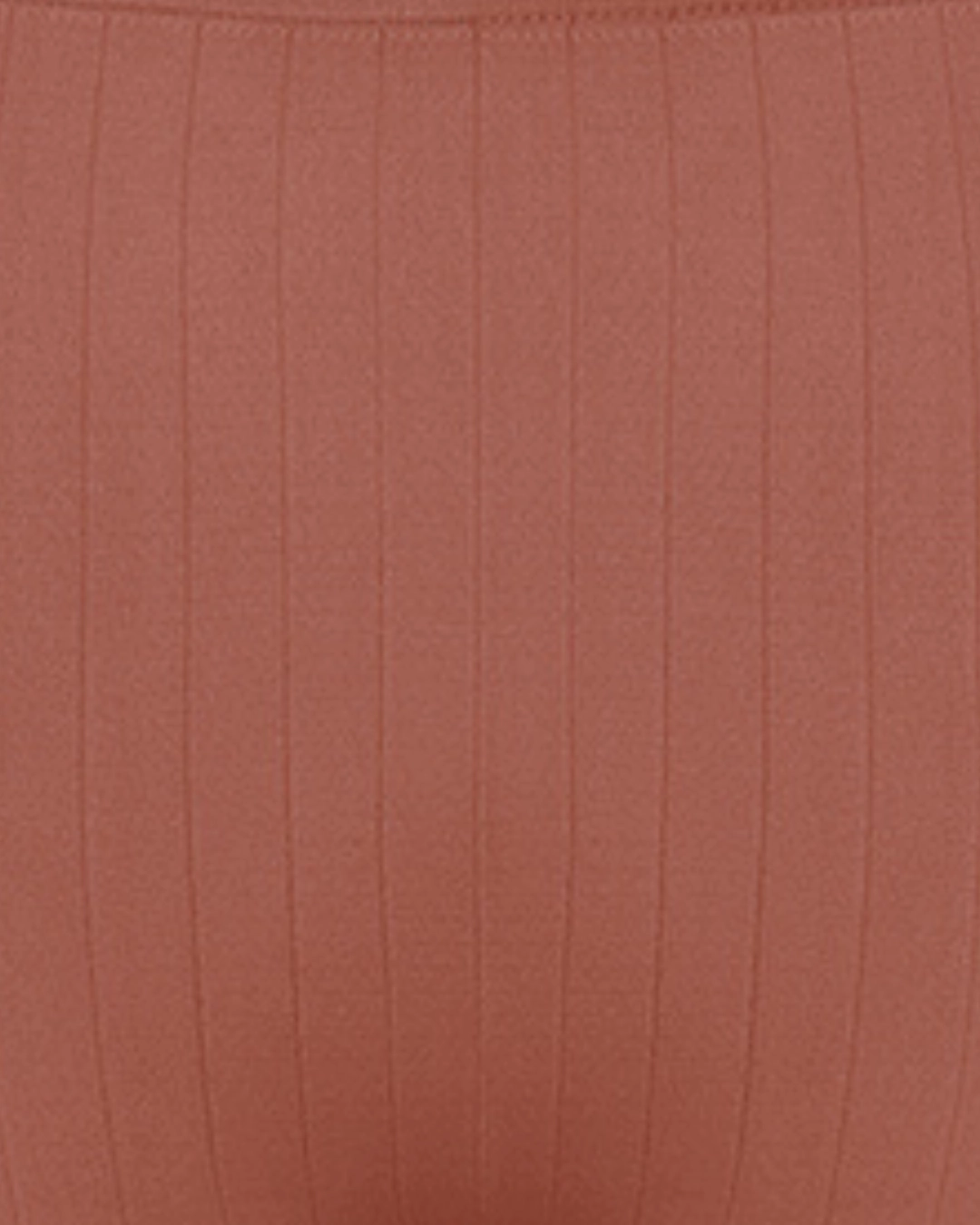 FLAT RIBBED SINCERE Bikini Bra Top | Rusty Pink
