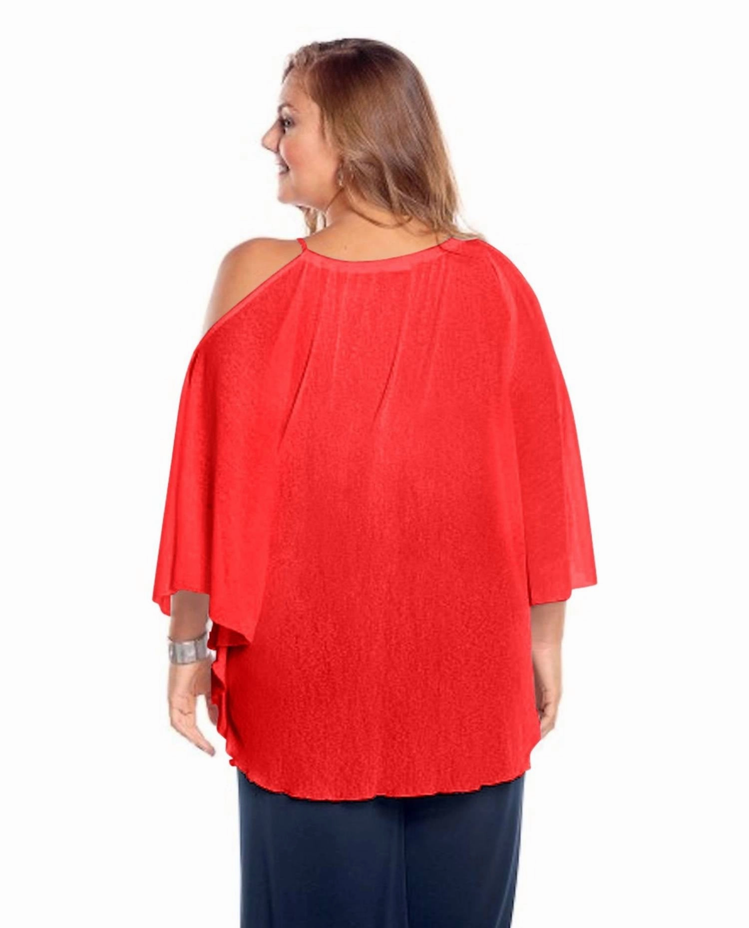 Flirty Plus Size Cover Up Dress In Red