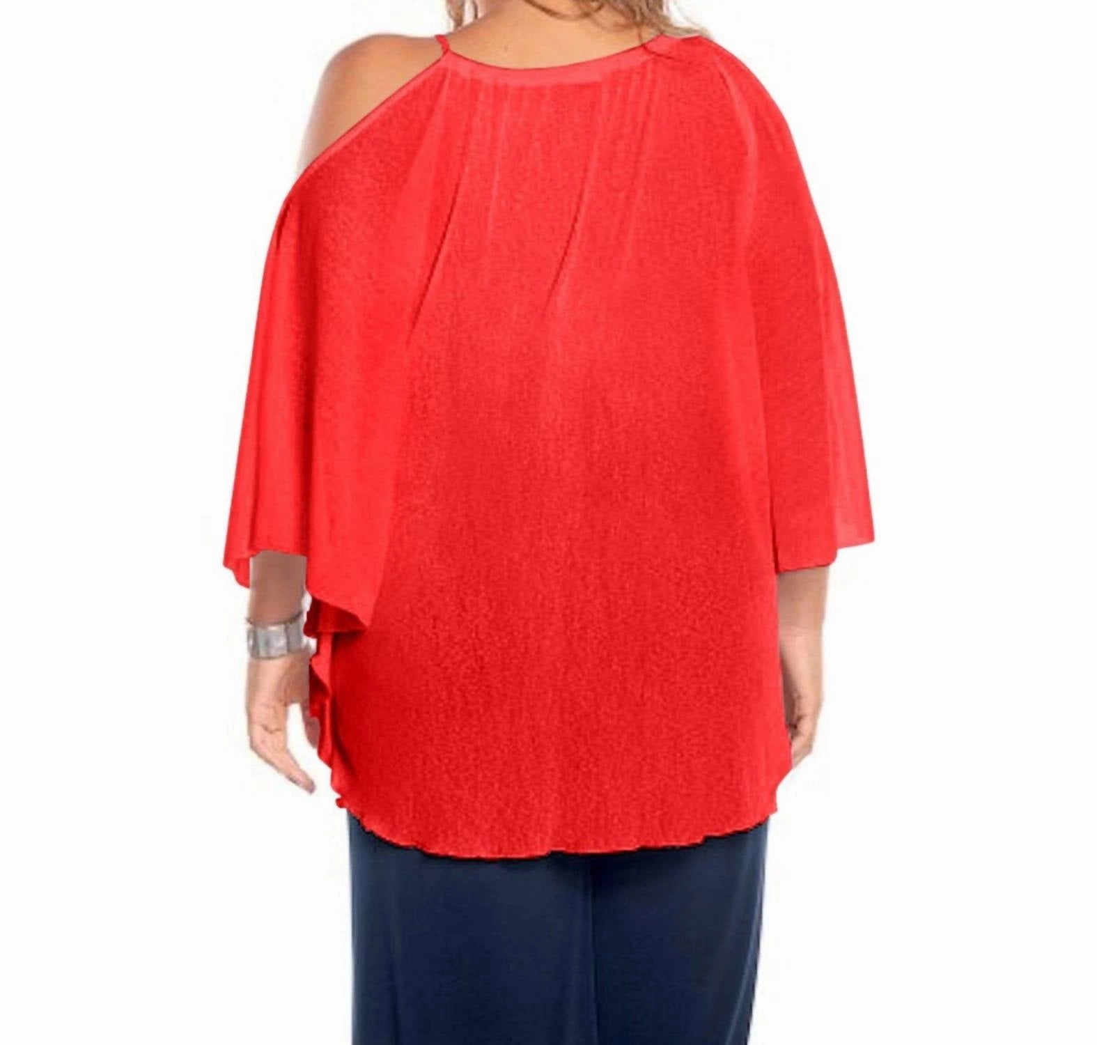 Flirty Plus Size Cover Up Dress In Red