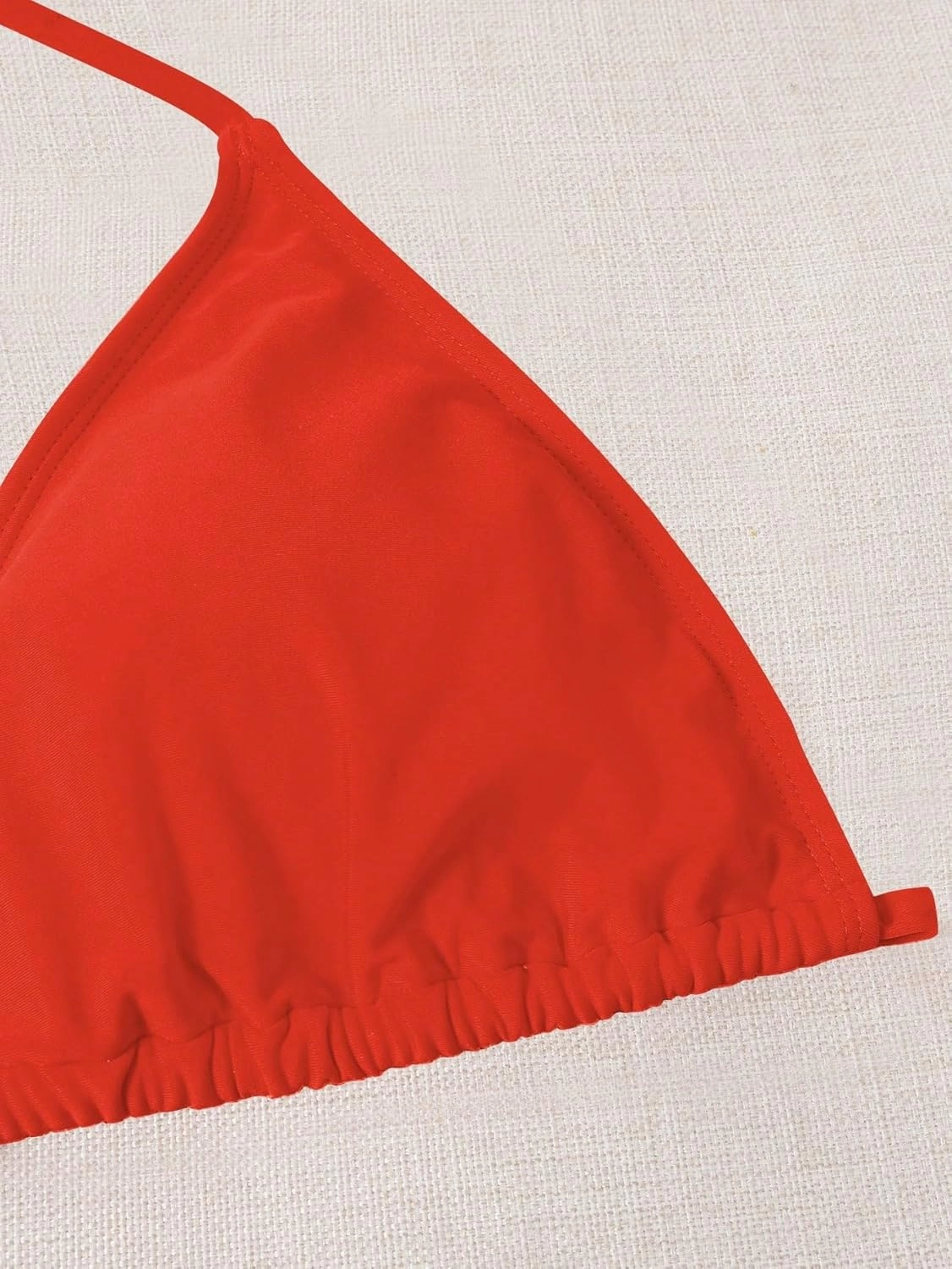 Floerns Women's Plus Size 3 Piece Halter Triangle Swimsuit Bikini Top Set