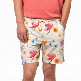 Fluer Elastic Boardshort In Bone