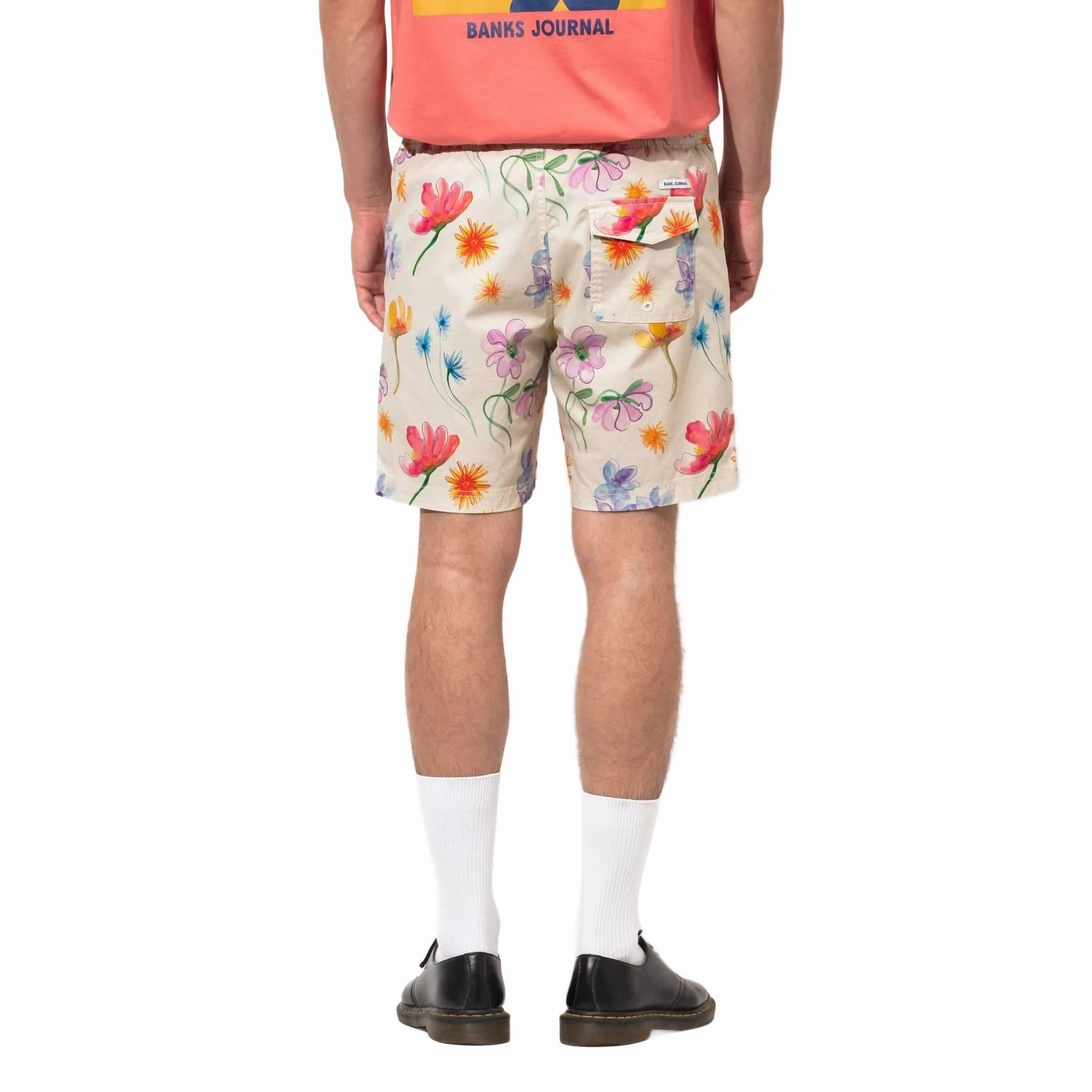 Fluer Elastic Boardshort In Bone