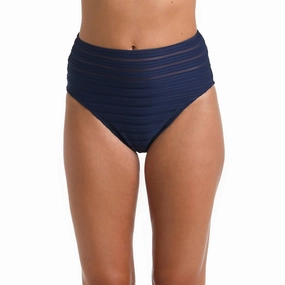 Fluid Lines High Waist Bottom In Indigo