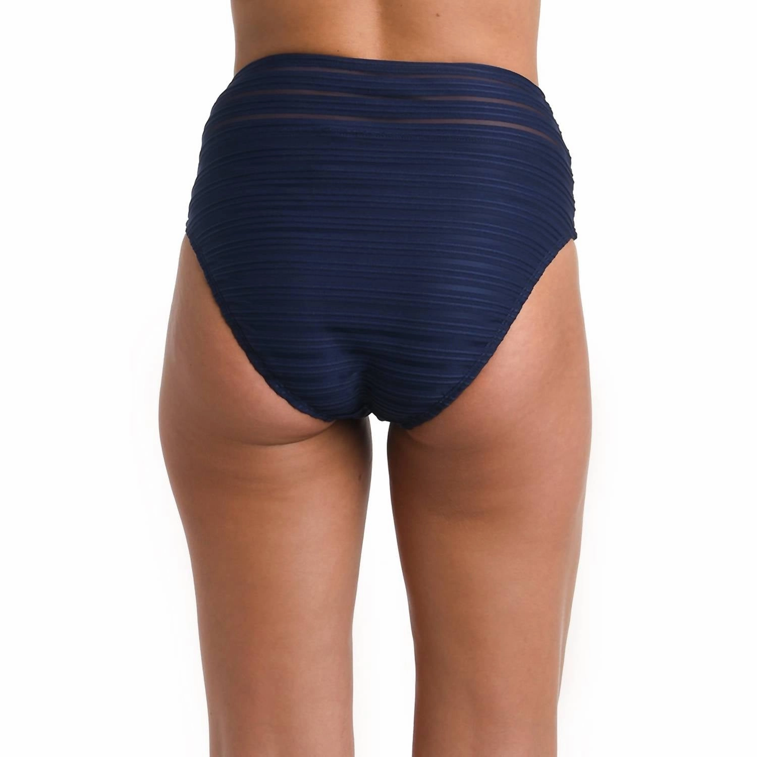 Fluid Lines High Waist Bottom In Indigo