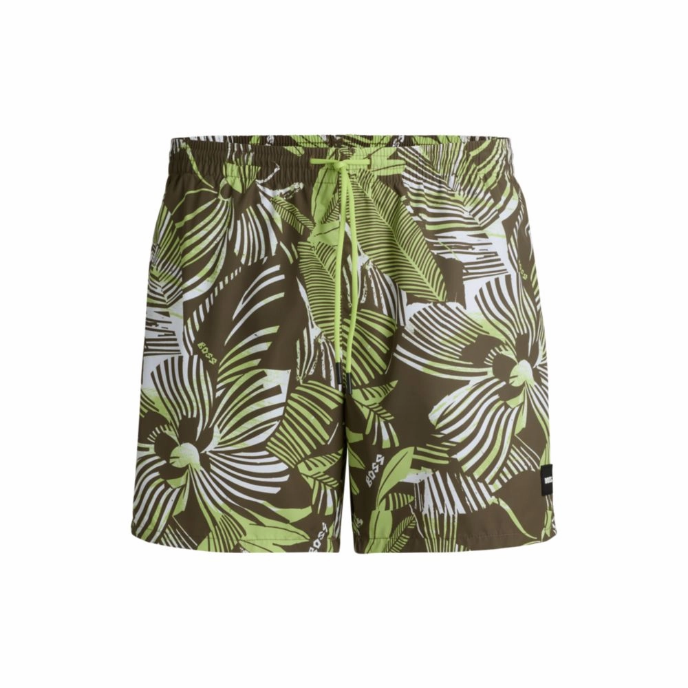 Fully lined swim shorts with seasonal print