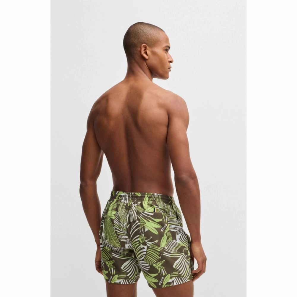 Fully lined swim shorts with seasonal print