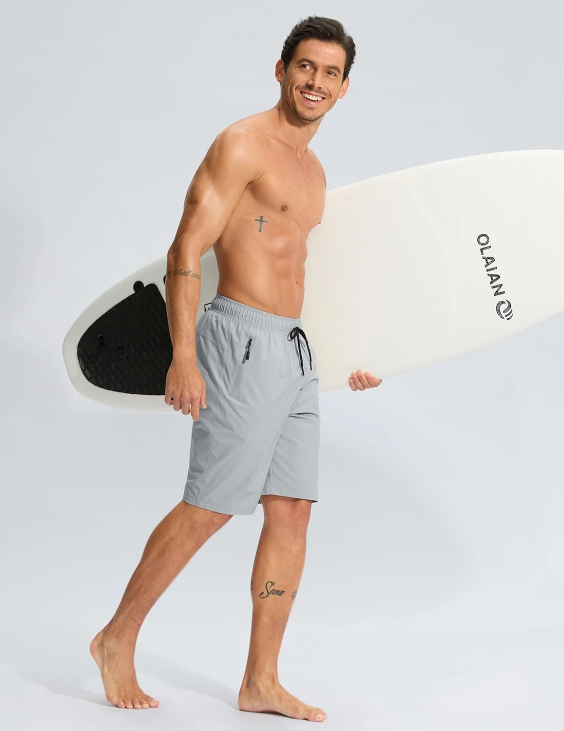 G Gradual Men's Swim Trunks 9" Quick Dry Swimming Board Shorts with Zipper Pockets Swimwear Bathing Suit for Men No Liner