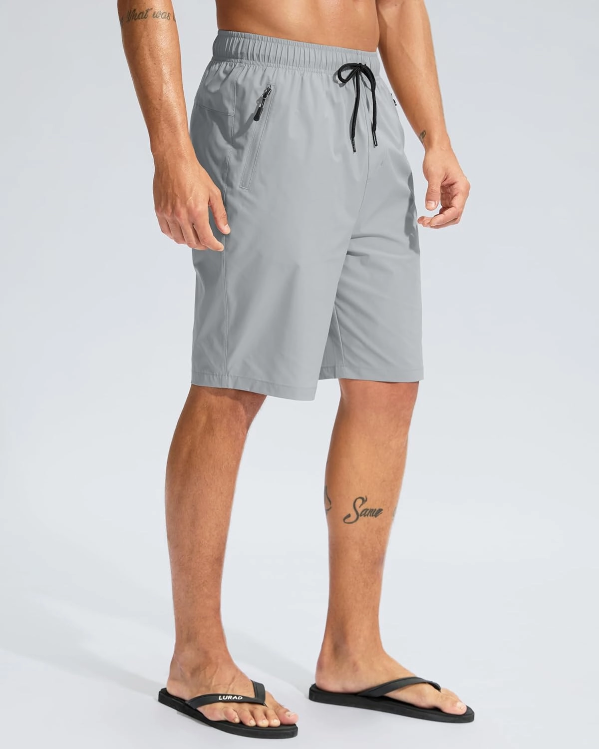G Gradual Men's Swim Trunks 9" Quick Dry Swimming Board Shorts with Zipper Pockets Swimwear Bathing Suit for Men No Liner