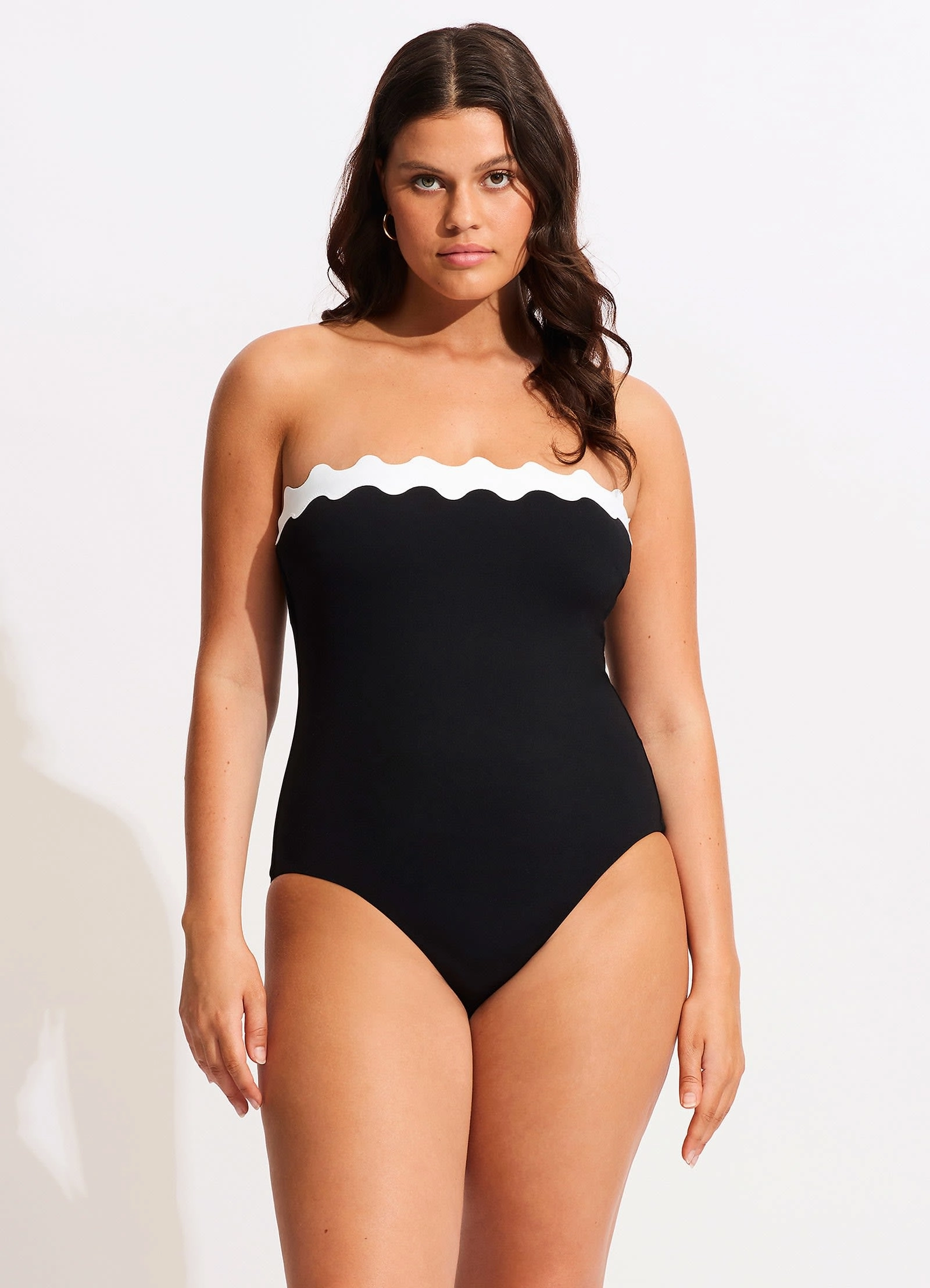 Gia Ric Rac Bandeau One Piece  - Black