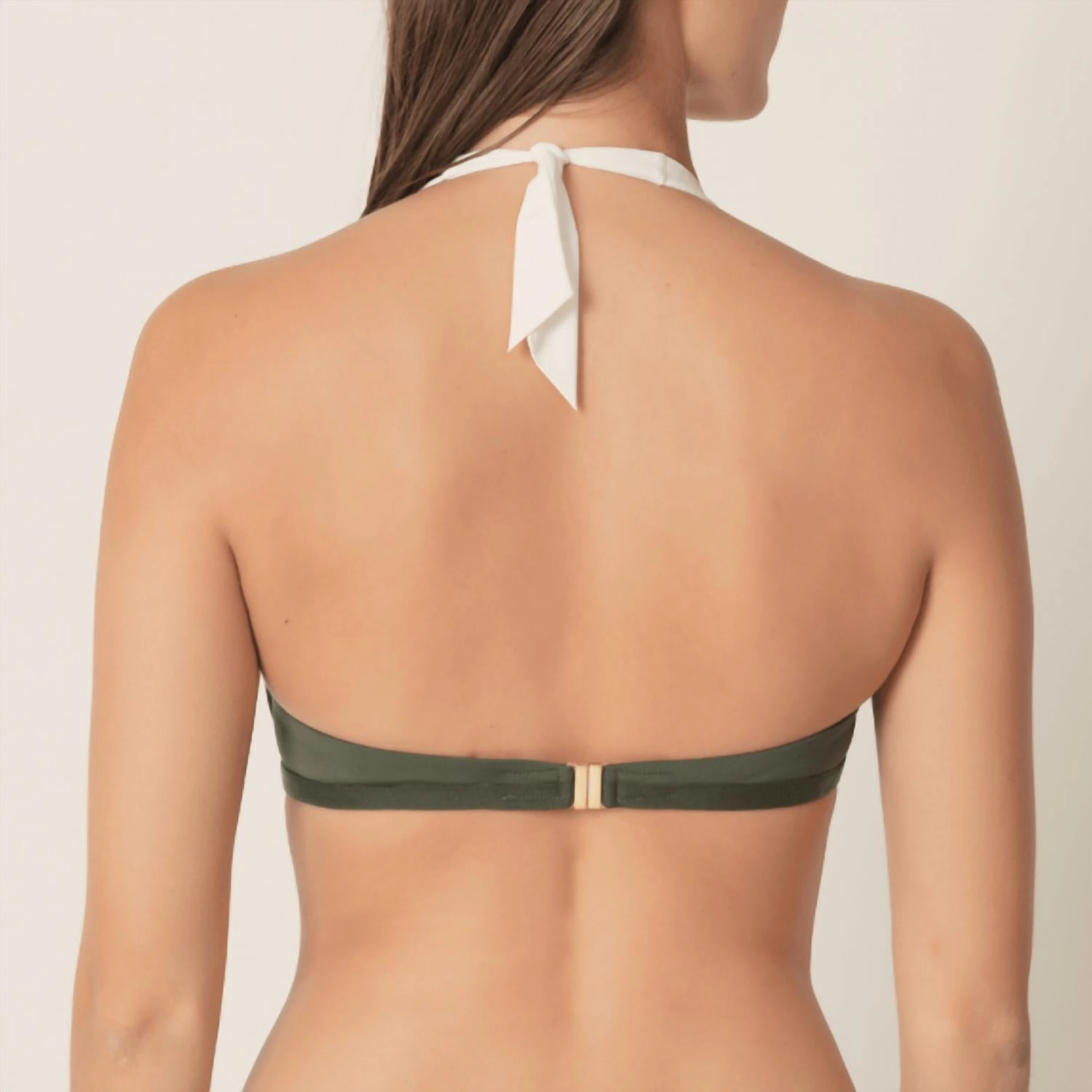 Gina Padded Bikini Top In Dark Olive